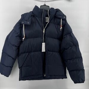 Alpine Design Ski Puffer Jacket Navy  Blue Hood Water Repellant Men Med NEW